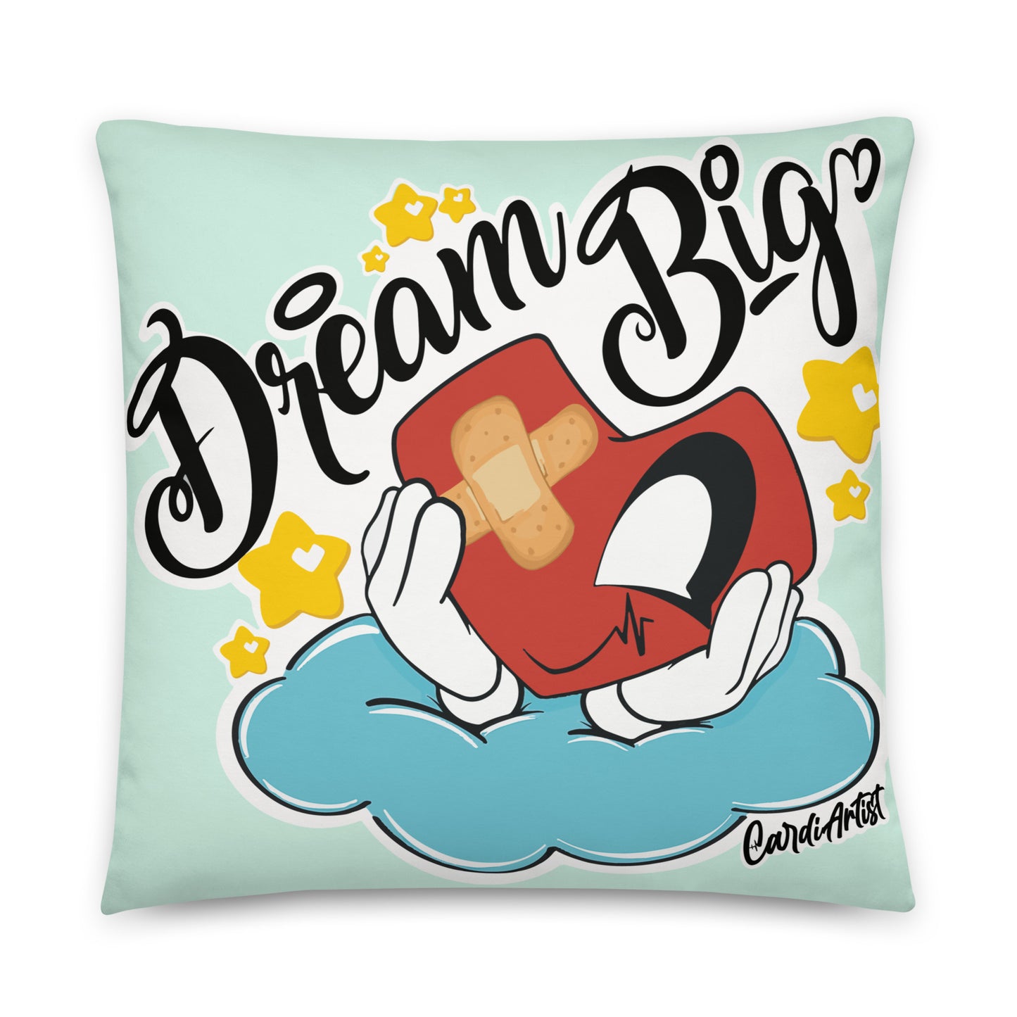Dream Big Green Mint Pillow