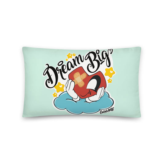 Dream Big Green Mint Pillow